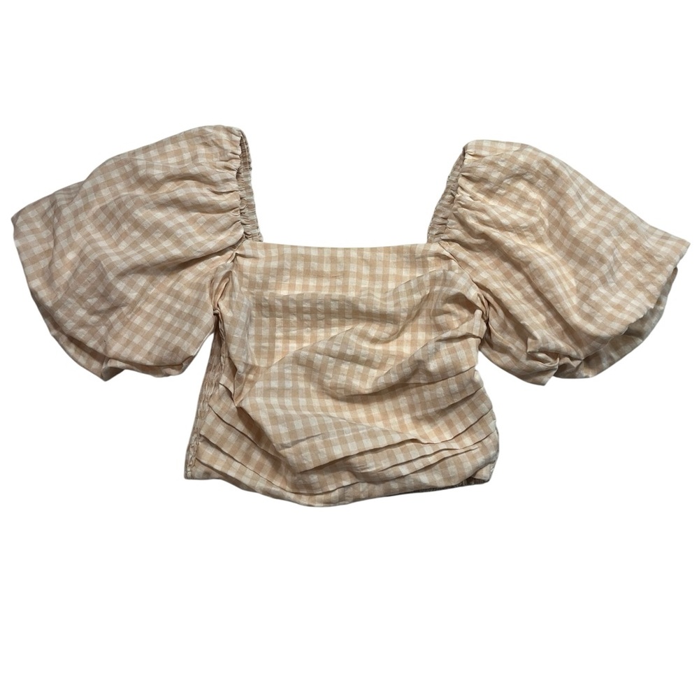 NWT Mimosa Crop Top Balloon Puff Sleeves Size S